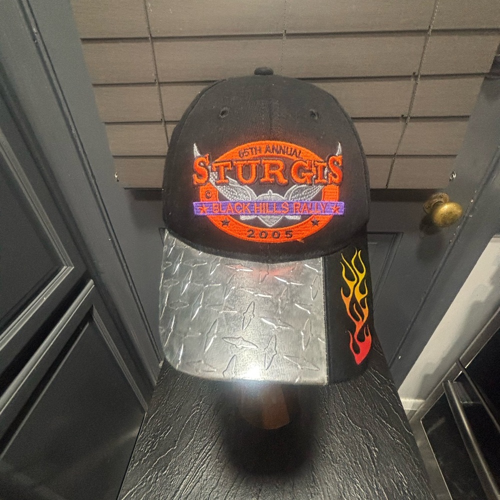 Sturgis Black Hills Rally Cap - Black and Silver 2005 New Never Worn…